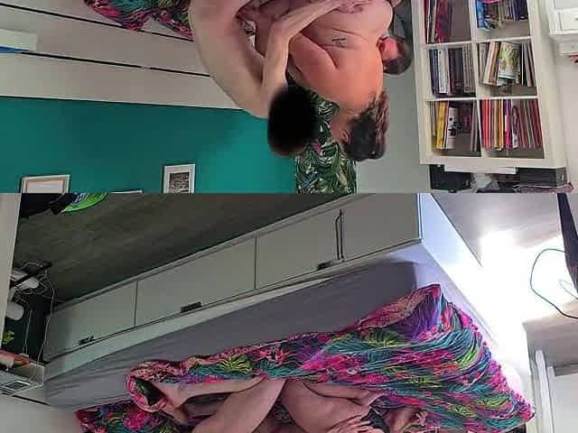 My neighbour invites himself over for a surprise Male+Male+Female trio