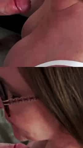 Horny hot wife shared with a friend