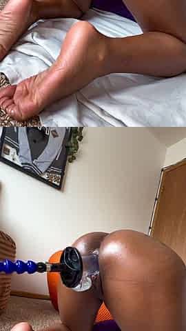 Very Lascivious Black Hotty Using Her Sex Machine
