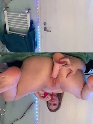 Fucking Pussy Double Huge Dick and Vibrator