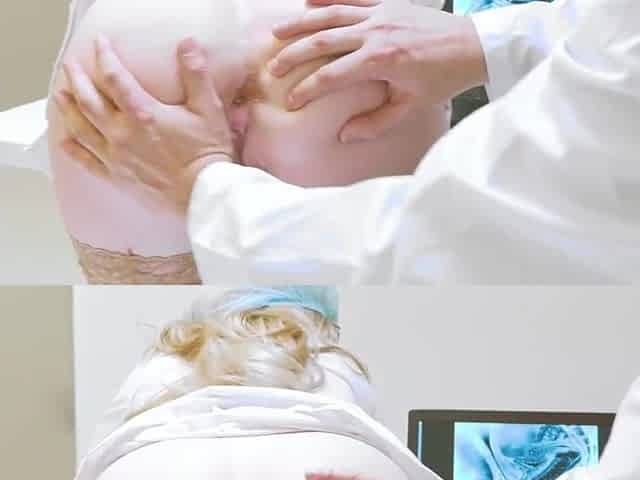 Concupiscent Doctor Eats Snatch and Pounds Nurse in Gloves to Climax