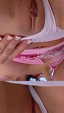 Blonde babe is toying her gf's twat