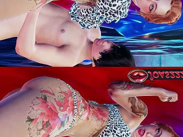 Hot Redhead Broya with Big Tits in a Pool - 3D Animation Featuring Intense Fingering of Tight Pussy, Close-up Ass Licking