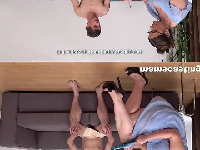 Yvette casting a hunk for hardcore porn