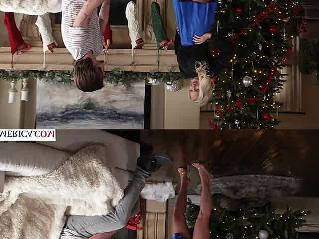 Busty MILF Alexis Malone gets her ho ho holes filled on Christmas