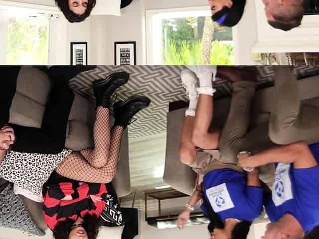 Close up footjob with great cumshot