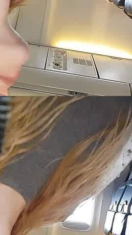 Airplane! Sucking Dick and Masturbating
