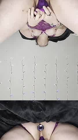 Fucking Both Holes with a Fantasy Dildo