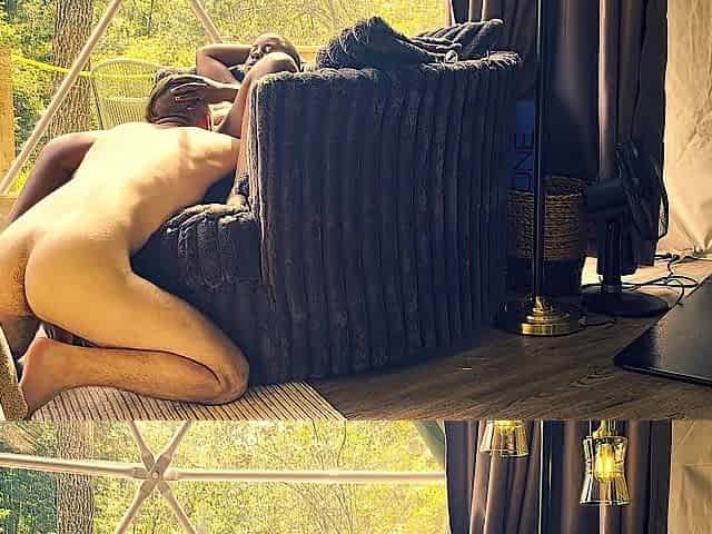 Multiple Orgasms in the Forest with Cinematic Voyeur Views