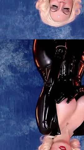 Latex Rubber Catsuit Tease by Fetish Model