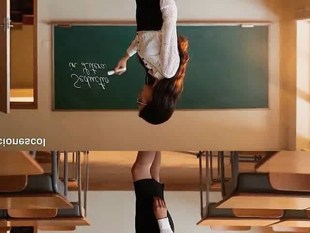 The teacher desires to suck her student's weenie after class - AI-generated content