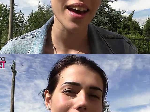 Petra loves to smoke her ciggaretes outdoor