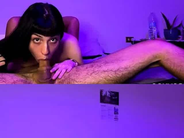 Hot goth teen get facial after blowjob and hard pounding liv