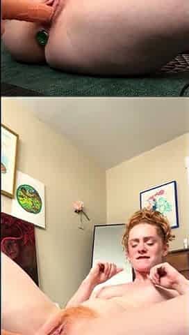 Amateur redhead Milf sucks and fucks a guy