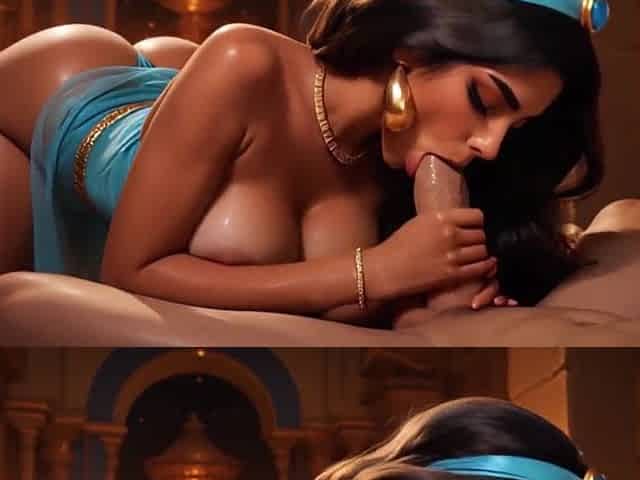 Hawt Princess Jasmine: Aladdin Bangs Her Hard in Each Gap (AI Generated)