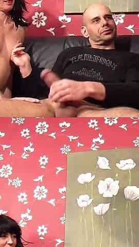 German couple meets slut and takes her to fuck