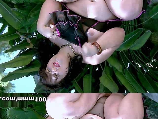 Outdoor photo session with big Spanish brunette Megan Monster - MMM100