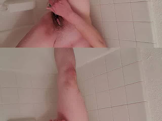 Masturbating in shower