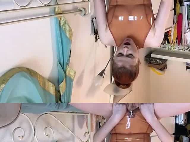 Solo inexperienced honey plays with fucktoys in her suit