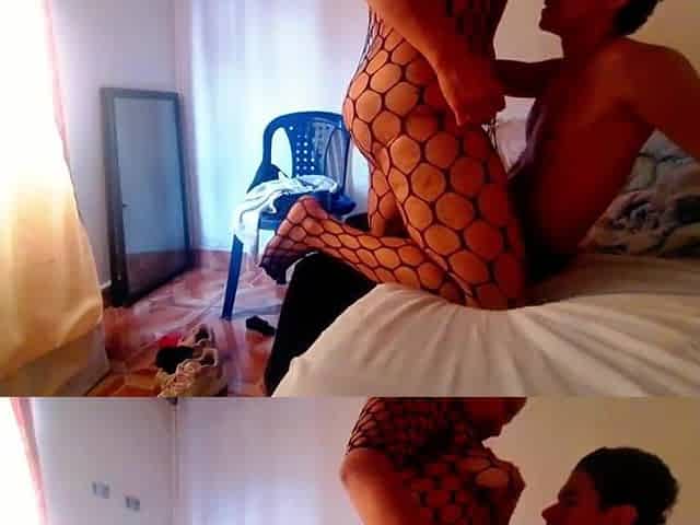 My stepmother shows me the fresh underware this babe bought and ends up drinking all the milk.