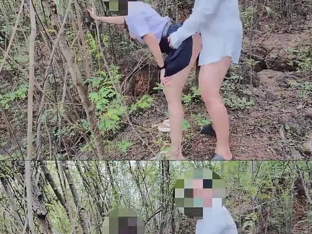Hot Thai student gets drilled in the unfathomable forest. Thai audio.