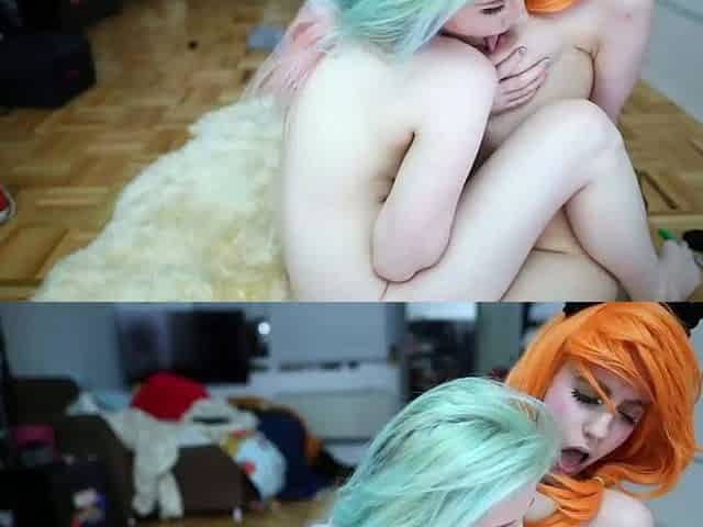 StepSiblings redhead teen lesbian fucks brunette b