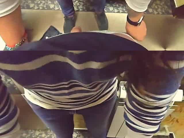 A stranger cums in my pants anew in the restaurant bath