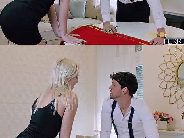 Sexually excited Blond Spoiled Nymph Uses Her Tailor to Satisfy Her Raunchy Hunger - Cla...
