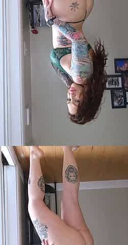 Busty curly brunette with big boobs fucks on couch