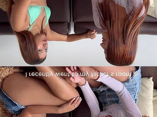 BBW Stepmom Teaches Her Stepdaughter and Petite Best Friend How to Have a Dirty Lesbian Threesome!