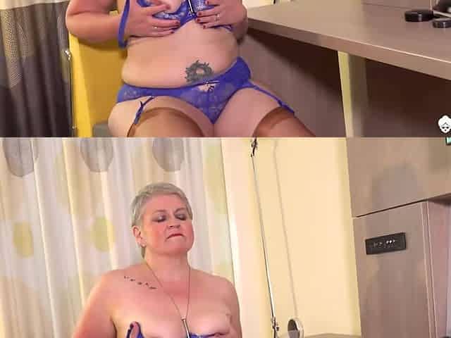 Curvy Tattooed British Mom Candy Solo Toy Play - OLDNANNY