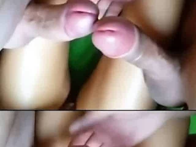 Two dick kisses