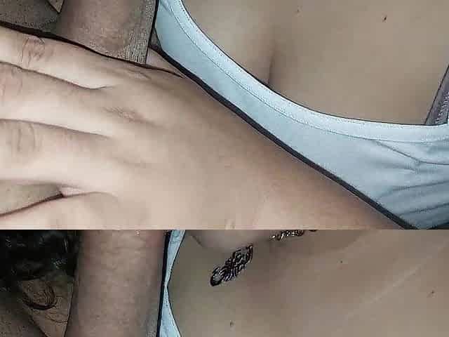 My captivating girlfriend sucking the gardener's knob