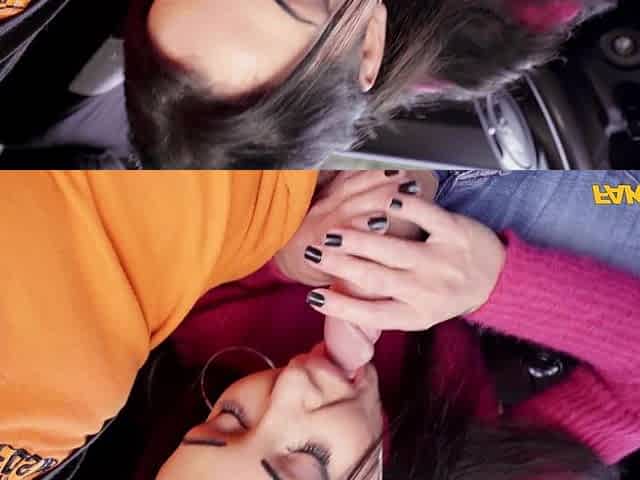 Laura Fiorentino is sucking Michael Fly's cock in the car