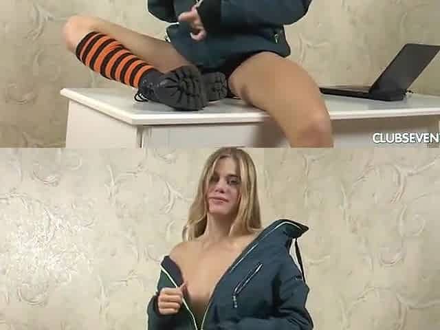 Playing With Her Big Black Dildo