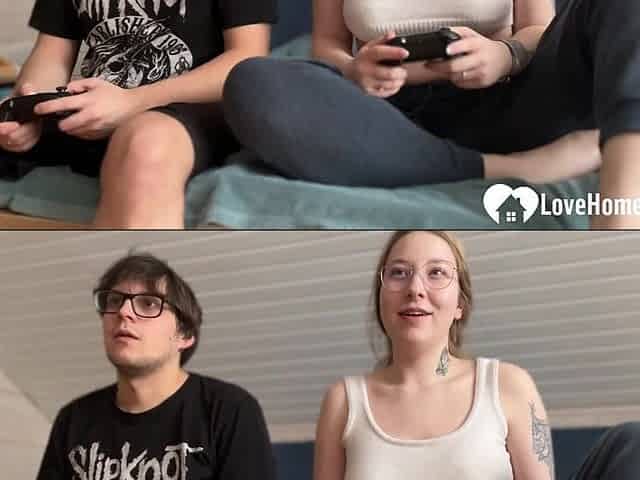 Nerdy dude gets seduced by a mommy