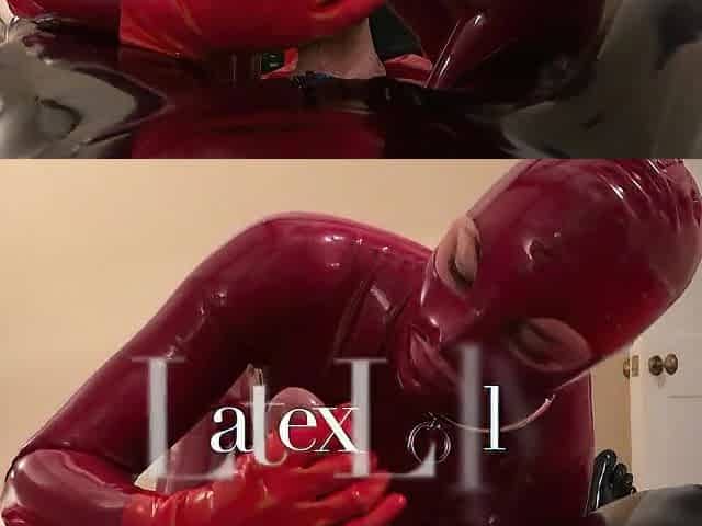 Teen latex hand job gloves oral job hood BJ large knob