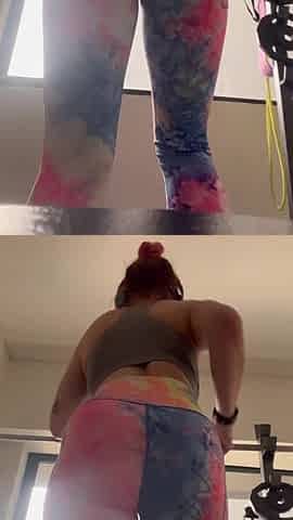 Spying on a Big Ass Gym girl on the Treadmill