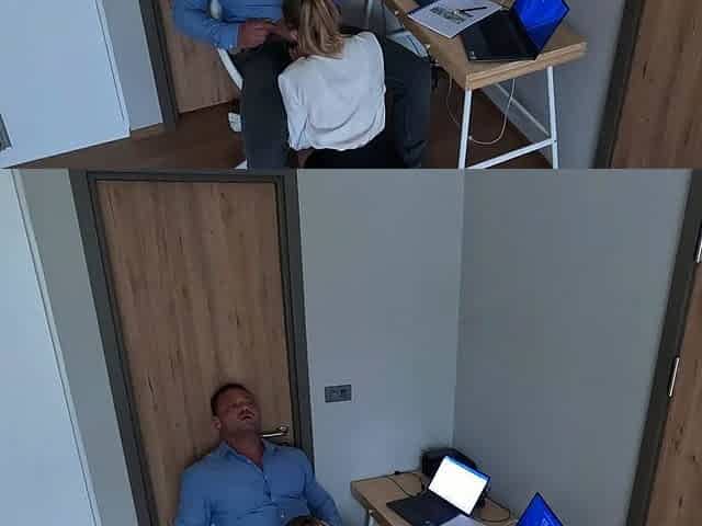 Secretary sucks dick and fucks boss during working hours