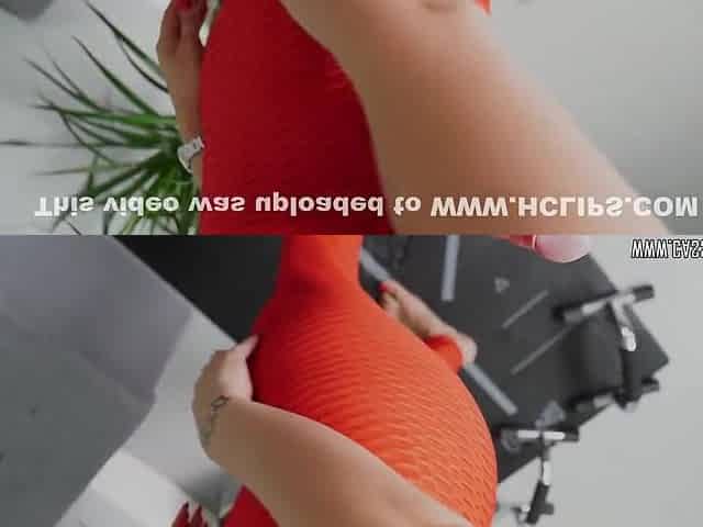 Cassie Clarke - Cant Believe He Fucked My Breasts - Red Yoga Bodysuit Milf Titjob