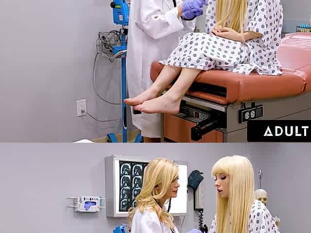 Lesbo Squirts Galore On Doctor - FR