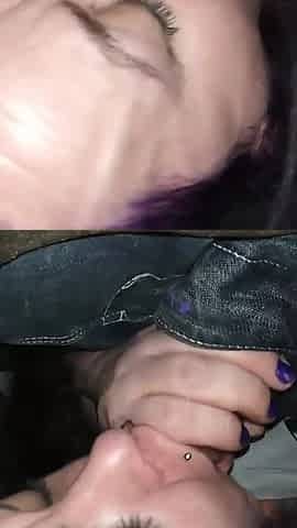 Slut Gives BBC Roadside Blowjob & Pussy