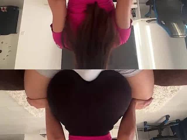 Stepmom with large butt humping my jock