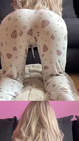 Horny College Slut Wants to Feel Hot Cum on Her Pussy. Panties Cum