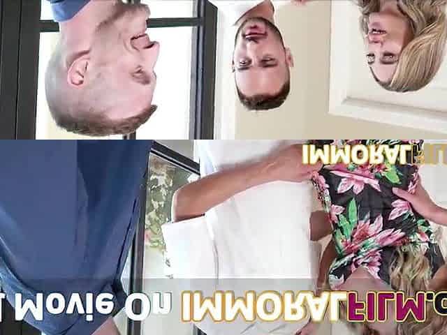 Sexy Blond Wish Screw Her Fresh Neighbour in the Street