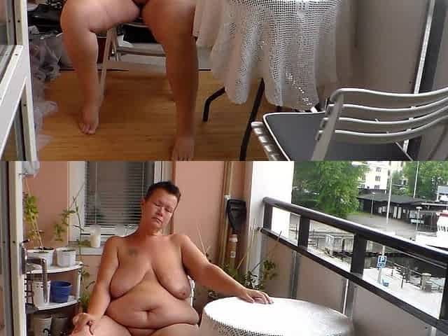 Jen Is Sitting All Naked on the Balcony