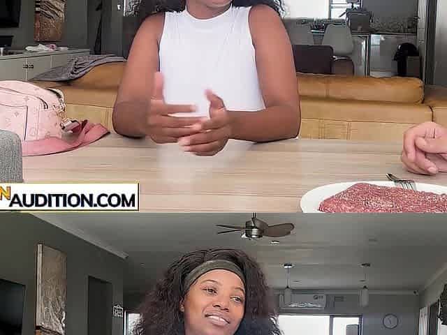 Cute Afro drilled from the back and ebony teen pounded large butt on penis