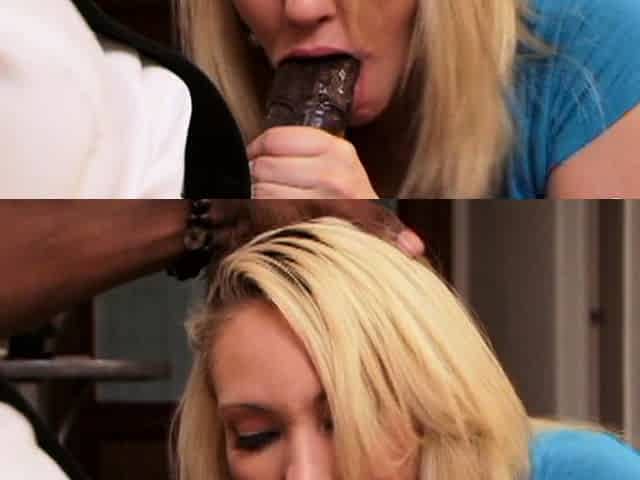 Hot Blonde Babe Sara Monroe Takes Daddy's BBC