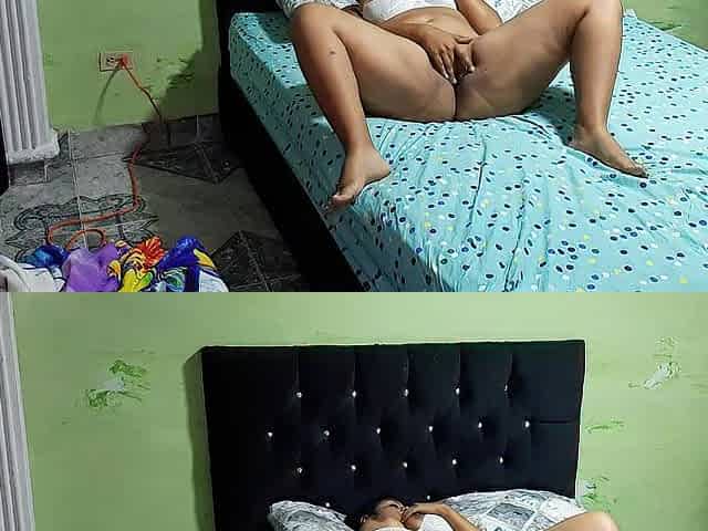 I secretly watch my stepmother masturbating
