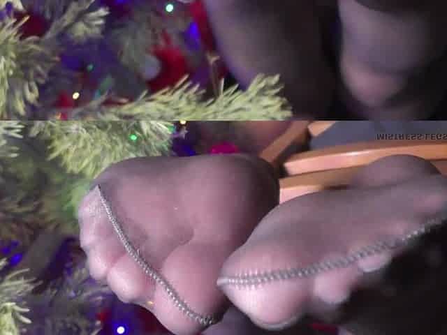 Ebony Nylon Soles by the Christmas Tree
